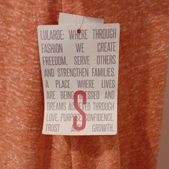 LuLaRoe Orange Short Sleeve Midi Dress - Picture 2 of 4